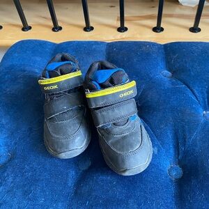 Geox Kids Black and Yellow Sneakers